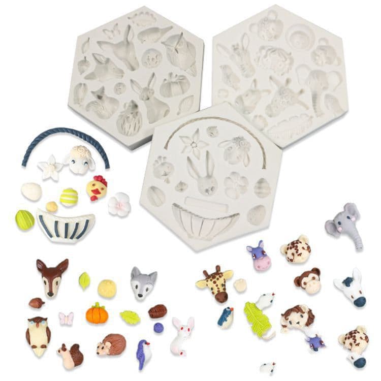 image-Silicone Mold Fondant Chocolate Candy Soap Easter Christmas Mould Oven Steam Useful Cake Decorating Tools Resin