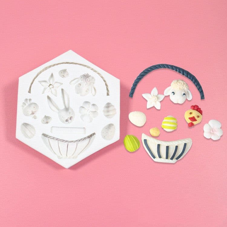 image-Silicone Mold Fondant Chocolate Candy Soap Easter Christmas Mould Oven Steam Useful Cake Decorating Tools Resin