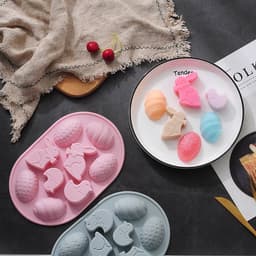 image-3D Animal Shaped Silicone Mold Multi-holes Pudding Cupcake Art Cake Mould Baking Pastry Mousse Chocolate Mold Cake Tools