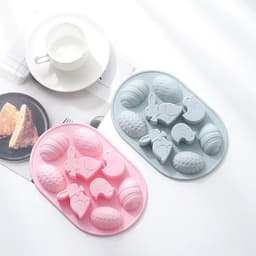 image-3D Animal Shaped Silicone Mold Multi-holes Pudding Cupcake Art Cake Mould Baking Pastry Mousse Chocolate Mold Cake Tools