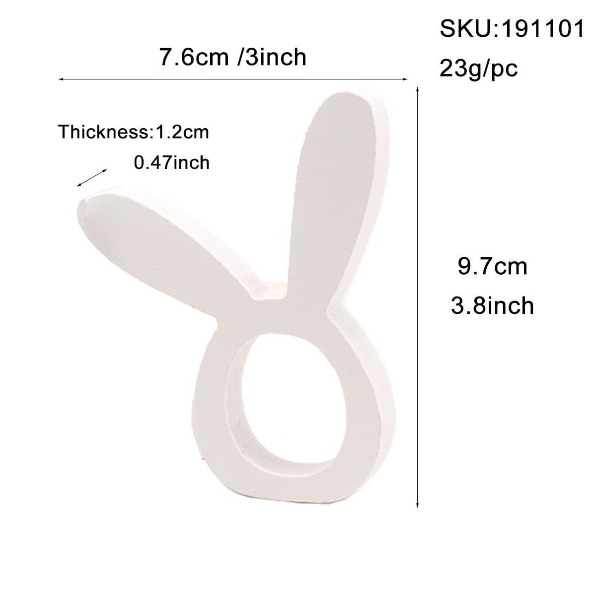 image-Easter Bunny Napkin Ring Holders Easter Table Decoration for Home Wooden Rabbit Ear Tissue Ring Happy Easter Party Supply
