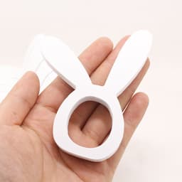 image-Easter Bunny Napkin Ring Holders Easter Table Decoration for Home Wooden Rabbit Ear Tissue Ring Happy Easter Party Supply