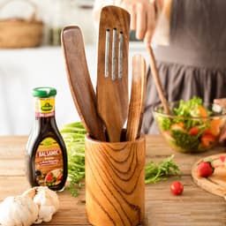 image-Teak Cooking Spatula Wood Spatula Salad Spatula