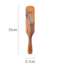 image-Teak Cooking Spatula Wood Spatula Salad Spatula