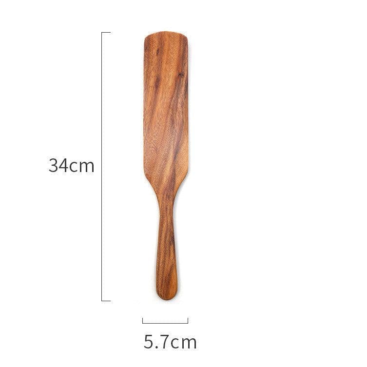 image-Teak Cooking Spatula Wood Spatula Salad Spatula