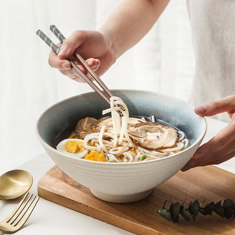 image-European Style Hotel Restaurant Big Dish Creative Ramen Beef Noodle Ceramic Bowl