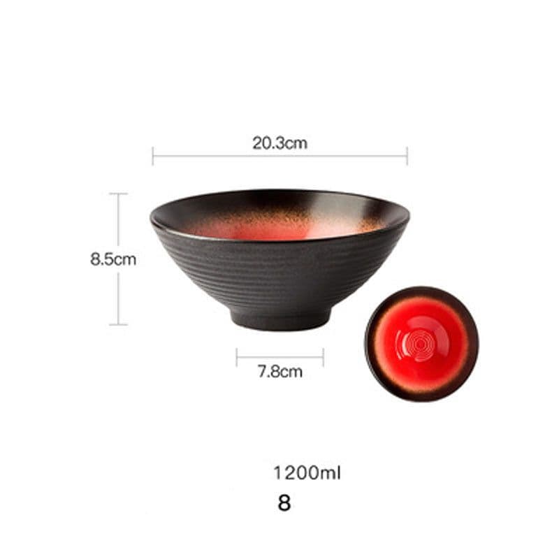 image-European Style Hotel Restaurant Big Dish Creative Ramen Beef Noodle Ceramic Bowl