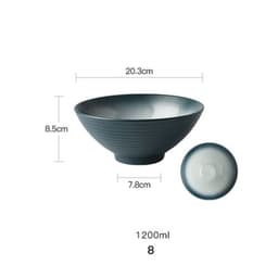 image-European Style Hotel Restaurant Big Dish Creative Ramen Beef Noodle Ceramic Bowl