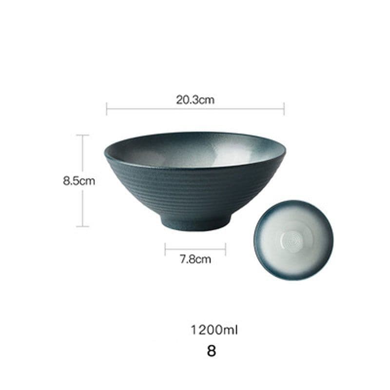 image-European Style Hotel Restaurant Big Dish Creative Ramen Beef Noodle Ceramic Bowl