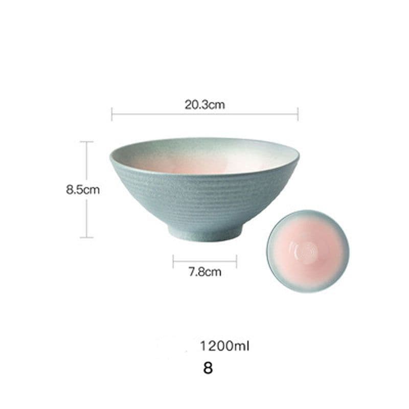 image-European Style Hotel Restaurant Big Dish Creative Ramen Beef Noodle Ceramic Bowl