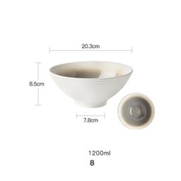 image-European Style Hotel Restaurant Big Dish Creative Ramen Beef Noodle Ceramic Bowl