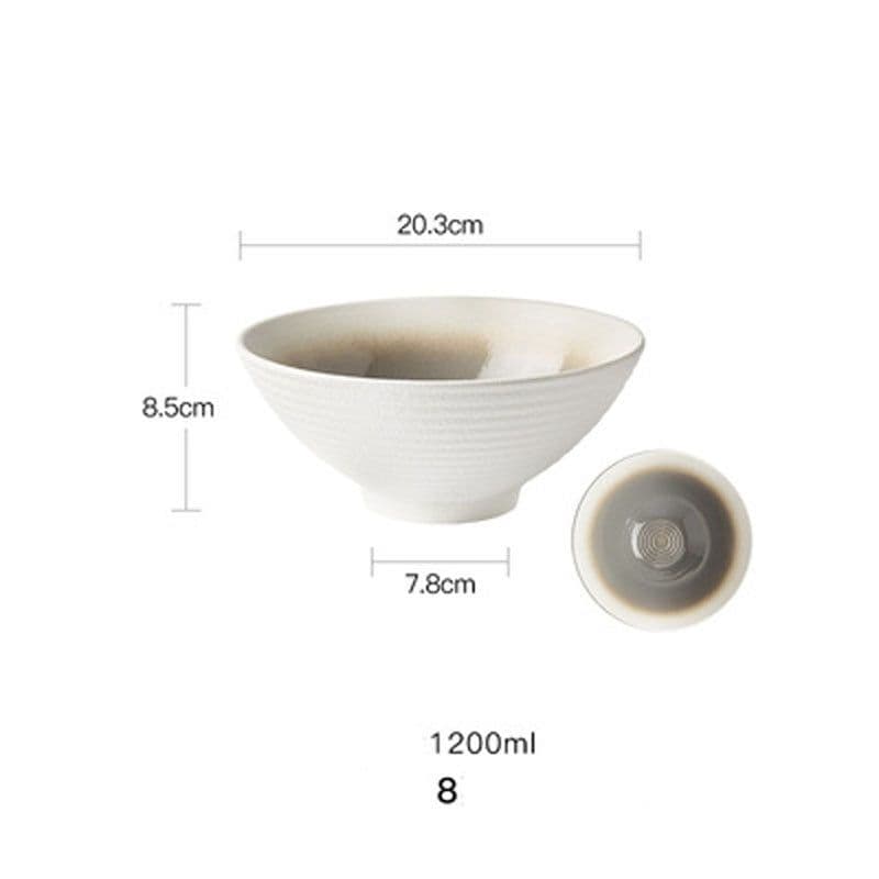 image-European Style Hotel Restaurant Big Dish Creative Ramen Beef Noodle Ceramic Bowl
