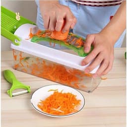 image-12pcs Multifunctional Vegetable Chopper Handle Food Grate Food Chopper Vegetable Slicer Dicer Cut Kitchen Gadgets