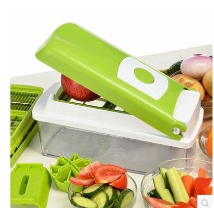 image-12pcs Multifunctional Vegetable Chopper Handle Food Grate Food Chopper Vegetable Slicer Dicer Cut Kitchen Gadgets