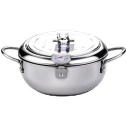 image-Temperature Controllable Japanese Household Tempura Fryer Mini Stainless Steel Fryer Induction Cooker General Gift Customization