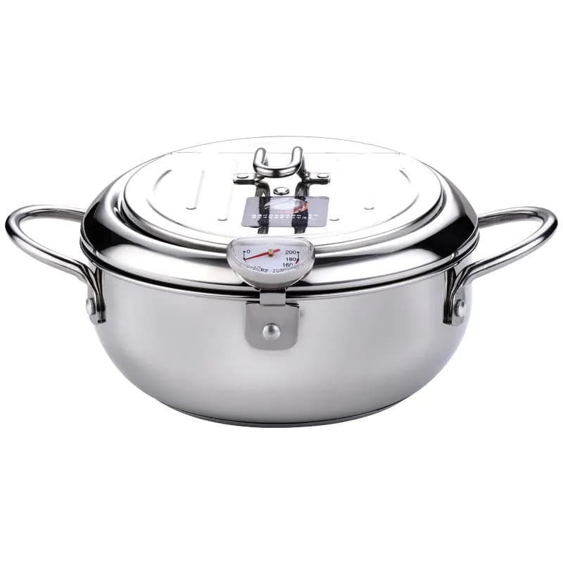 image-Temperature Controllable Japanese Household Tempura Fryer Mini Stainless Steel Fryer Induction Cooker General Gift Customization