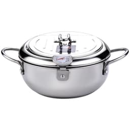 image-Temperature Controllable Japanese Household Tempura Fryer Mini Stainless Steel Fryer Induction Cooker General Gift Customization