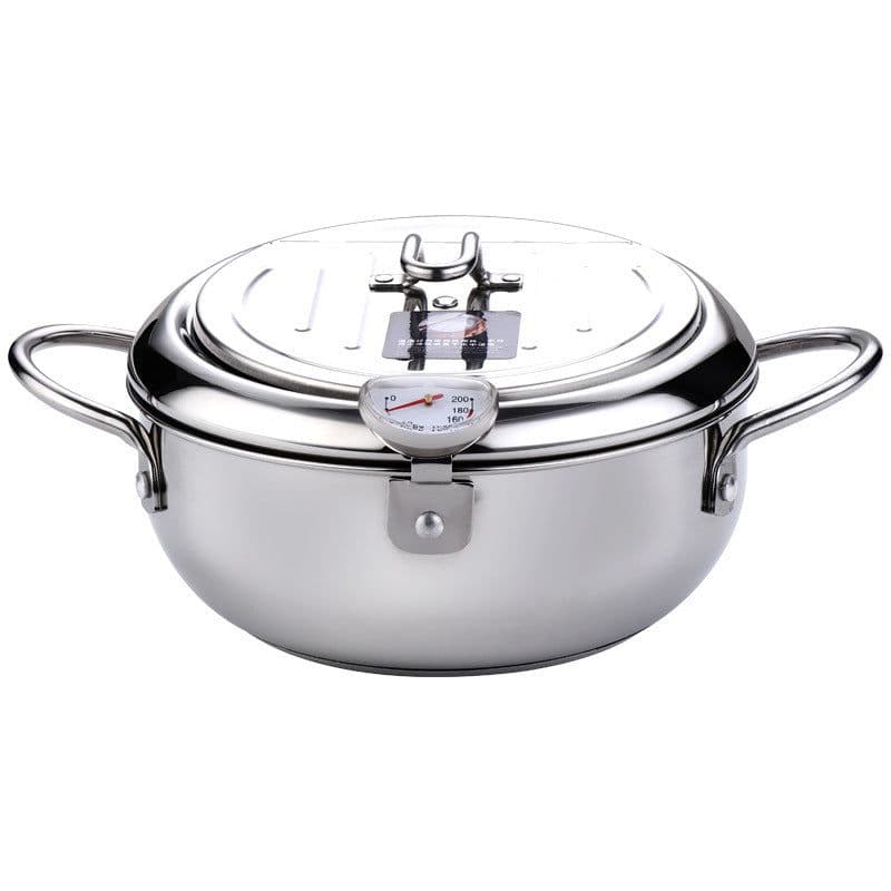 image-Temperature Controllable Japanese Household Tempura Fryer Mini Stainless Steel Fryer Induction Cooker General Gift Customization