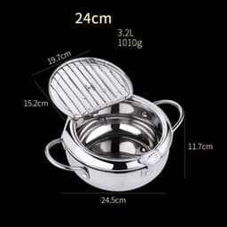 image-Temperature Controllable Japanese Household Tempura Fryer Mini Stainless Steel Fryer Induction Cooker General Gift Customization