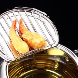 image-Temperature Controllable Japanese Household Tempura Fryer Mini Stainless Steel Fryer Induction Cooker General Gift Customization