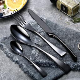 image-Cutlery Cutlery Stainless Steel Western Tableware Titanium Plated Black Gold