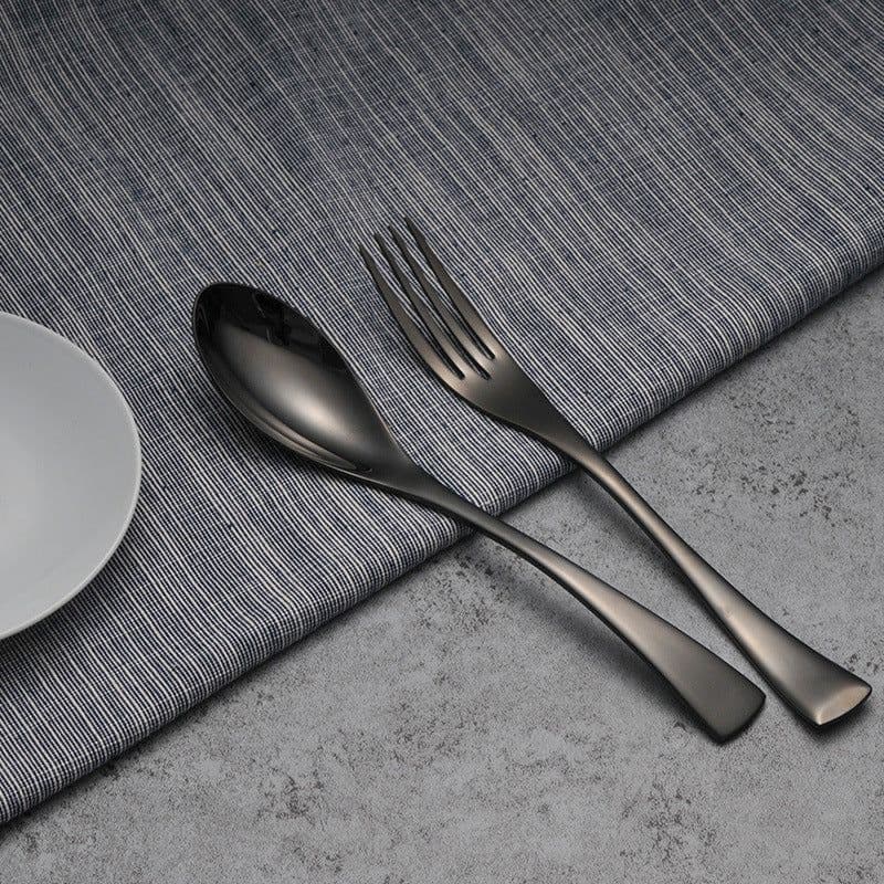 image-Cutlery Cutlery Stainless Steel Western Tableware Titanium Plated Black Gold