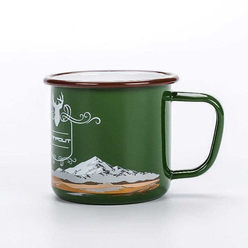 image-Enamel Camping Mug 300ml Colourful Metal Enamel Coffee Tea Camp Cups Mugs for Camping Hiking Backpacking Fishing Picnics