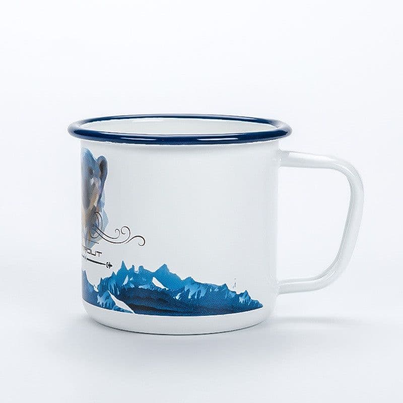 image-Enamel Camping Mug 300ml Colourful Metal Enamel Coffee Tea Camp Cups Mugs for Camping Hiking Backpacking Fishing Picnics