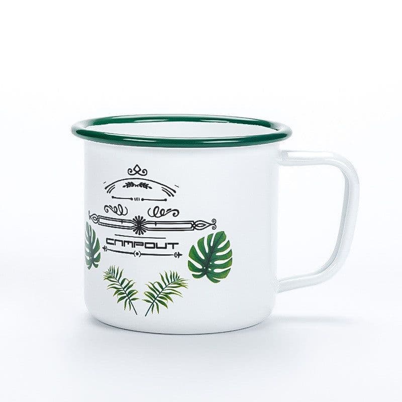 image-Enamel Camping Mug 300ml Colourful Metal Enamel Coffee Tea Camp Cups Mugs for Camping Hiking Backpacking Fishing Picnics