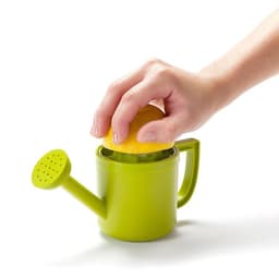 image-Lemoniere Original Watering Can Shaped Manual Hand Juicer Green Plastic Squeezer With Pourer For Lemon Or Citrus Juice With Flip Lid For Storage