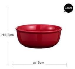 image-Luxury Red Glaze Ceramic Dinner Sets Kitchen Utensils Porcelain Salad Serving Plate Dish Bowl Restaurant Dining Table Home Decor