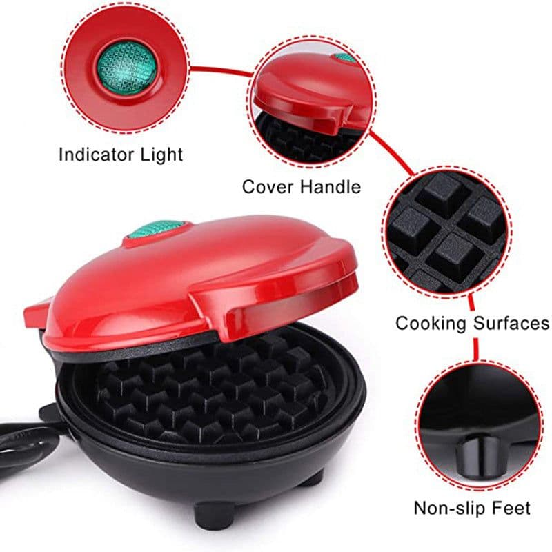image-Electric Waffle Maker Machine EU Plug Mini Eggette Breakfast Pot Pan Bubble Egg Cake Oven Waffle Molds