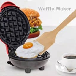image-Electric Waffle Maker Machine EU Plug Mini Eggette Breakfast Pot Pan Bubble Egg Cake Oven Waffle Molds