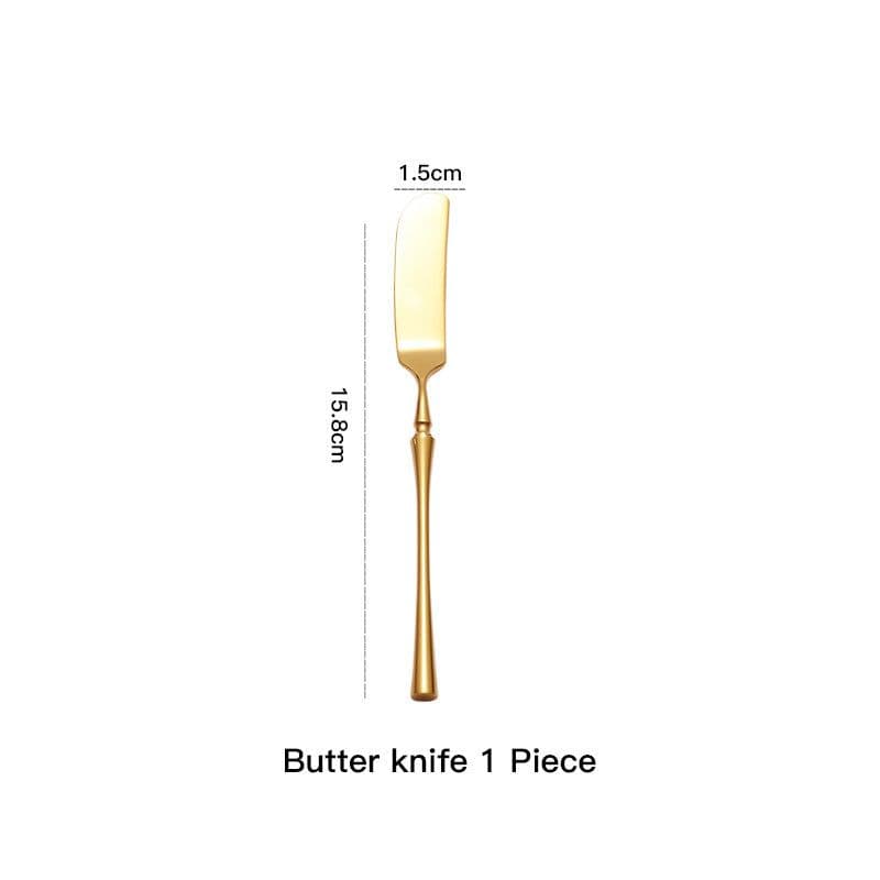 image-Four-piece Set Of Stainless Steel Cutlery, Western Cutlery, Steak Cutlery