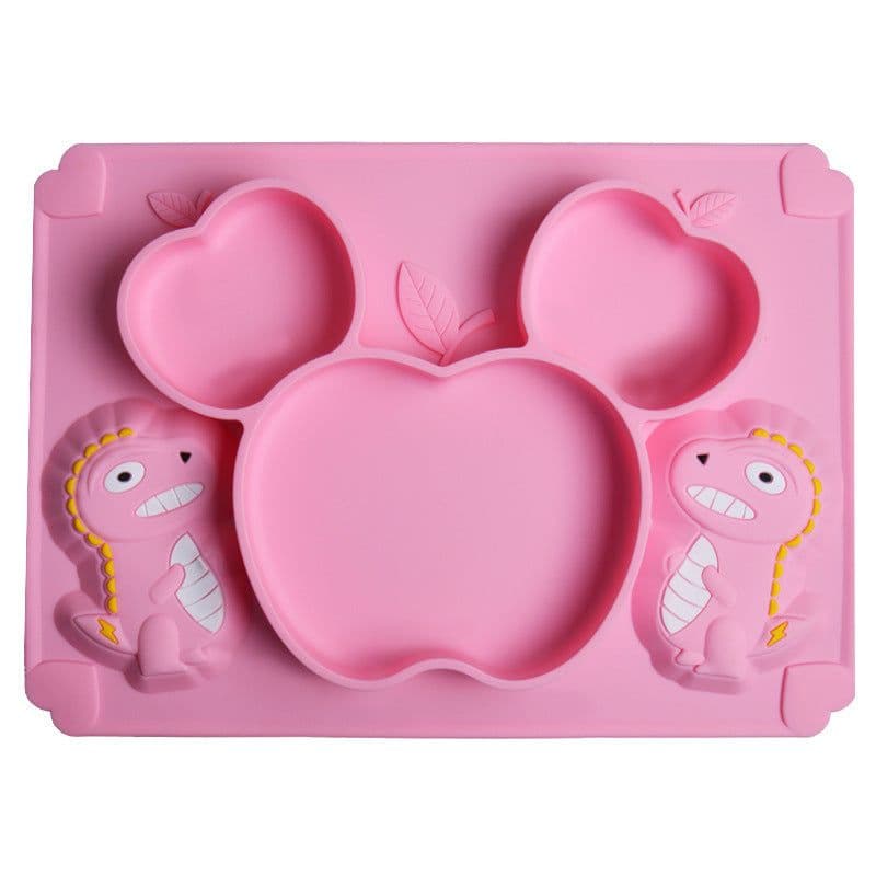 image-Baby Silicone Spoon Training Spoon Baby Feeding Soft Head Spoon Silicone Cartoon Spoon Tableware