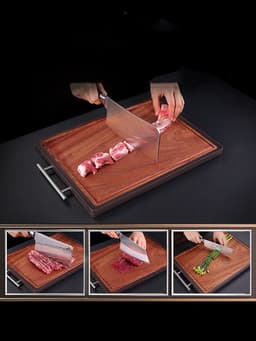 image-German Cutting Board Solid Wood Ebony Imported Cutting Board Double-Sided Sticky Board Accounting For Household Antibacterial And Mildew-Proof Cutting Board Cutting Board