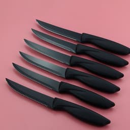 image-Stainless Steel Knife Set Kitchen Household Slicing Knife Chef's Knife Bread Knife Cheese Knife Scissors Pizza Knife Steak Knife