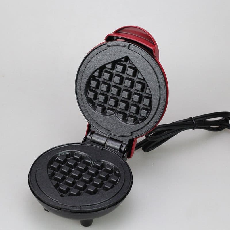 image-Mini Waffle Maker Waffle Home Children'S Breakfast Machine Portable Electric Baking Pan Light Food Machine