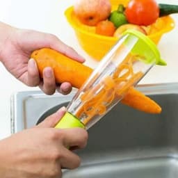 image-Multifunctional Storage Box Peeler Knife Peeler With Rubbish Bin Slicer Shredder Stainless Steel Vegetable Kitchen Gadgets Tools