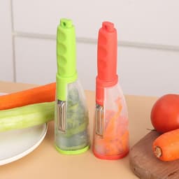 image-Multifunctional Storage Box Peeler Knife Peeler With Rubbish Bin Slicer Shredder Stainless Steel Vegetable Kitchen Gadgets Tools