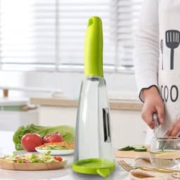 image-Multifunctional Storage Box Peeler Knife Peeler With Rubbish Bin Slicer Shredder Stainless Steel Vegetable Kitchen Gadgets Tools