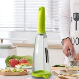 image-Multifunctional Storage Box Peeler Knife Peeler With Rubbish Bin Slicer Shredder Stainless Steel Vegetable Kitchen Gadgets Tools