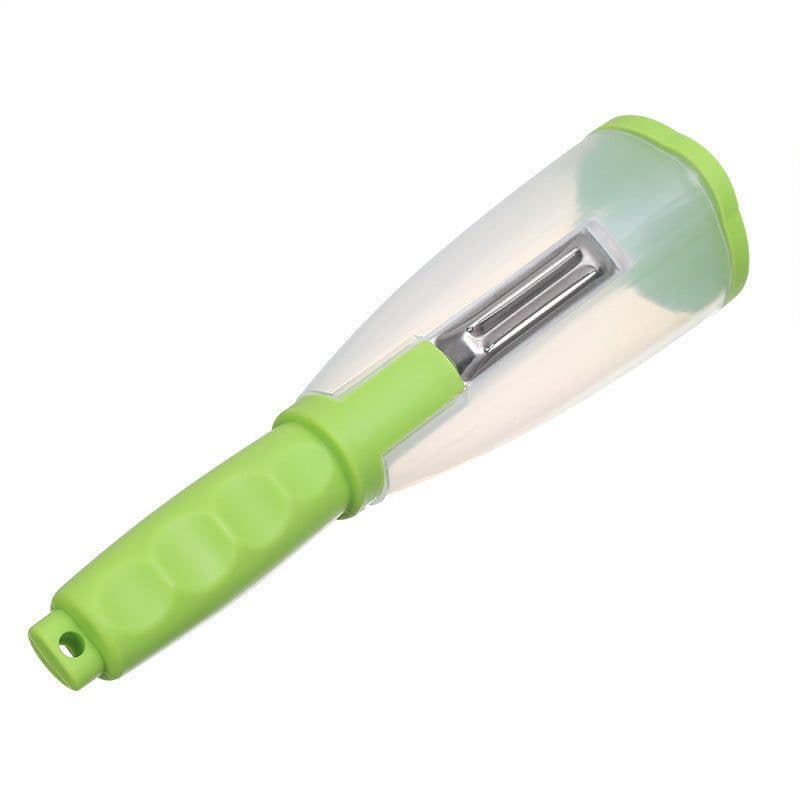 image-Multifunctional Storage Box Peeler Knife Peeler With Rubbish Bin Slicer Shredder Stainless Steel Vegetable Kitchen Gadgets Tools