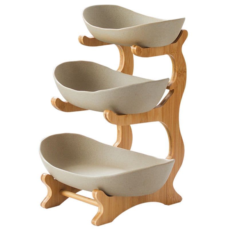 image-Nordic Ceramic Candy Plate Living Room Household Three Floor Fruit Inventory Heart Plate Creative Modern New Year Goods Dry Fruit Plate Fruit Basket