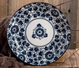 image-Blue And White Porcelain Dinner Plates Household Japanese Ceramic Dinner Plates Plates Underglaze Color Salad Fruit Plates Dessert Plates