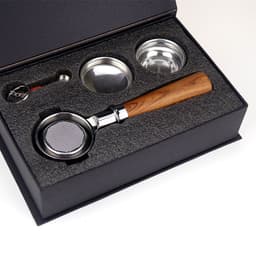 image-58Mm Stainless Steel Binaural Coffee Machine Handle Bottomless Filter Portafilter Universal