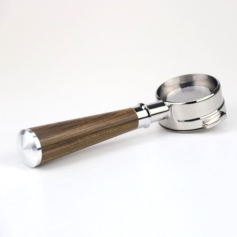 image-58Mm Stainless Steel Binaural Coffee Machine Handle Bottomless Filter Portafilter Universal