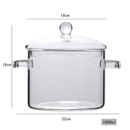image-Glass Pot Stove Pot Kitchen Transparent Mini Soup Pot Stove Stove Cooking Tools Accessories