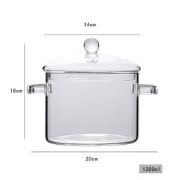 image-Glass Pot Stove Pot Kitchen Transparent Mini Soup Pot Stove Stove Cooking Tools Accessories