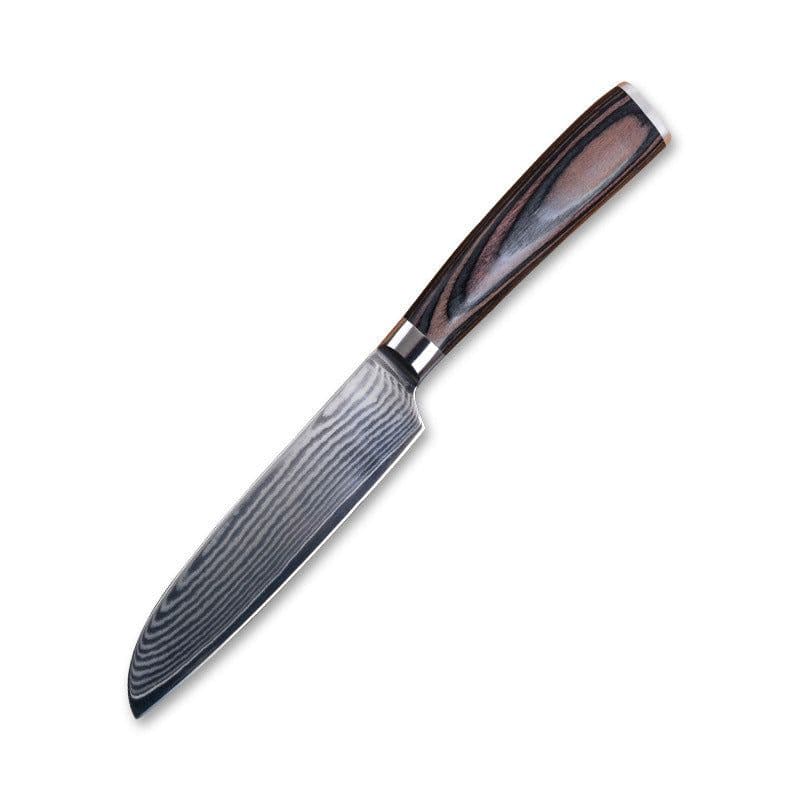 image-Damascus Fruit Knife Multipurpose Knife Japanese Santoku Knife Gift Knife